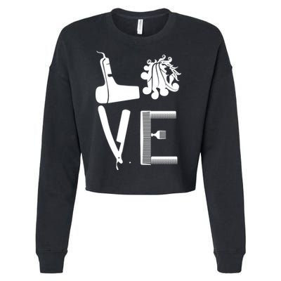 Love Hairstylist Cropped Pullover Crew