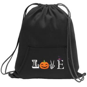 Love Halloween Sweatshirt Cinch Pack Bag