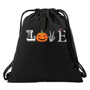 Love Halloween Drawstring Bag