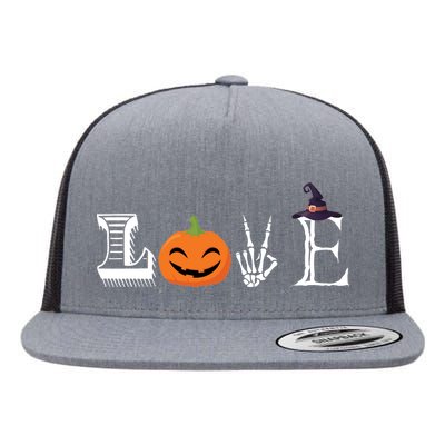 Love Halloween Flat Bill Trucker Hat