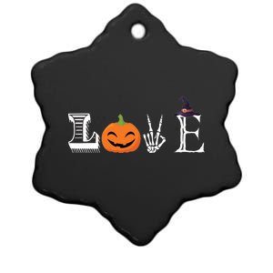 Love Halloween Ceramic Star Ornament