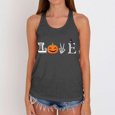 Love Halloween Women's Knotted Racerback Tank