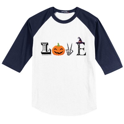 Love Halloween Baseball Sleeve Shirt