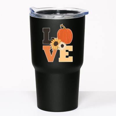 LOVE Halloween Autumn Floral Tumbler