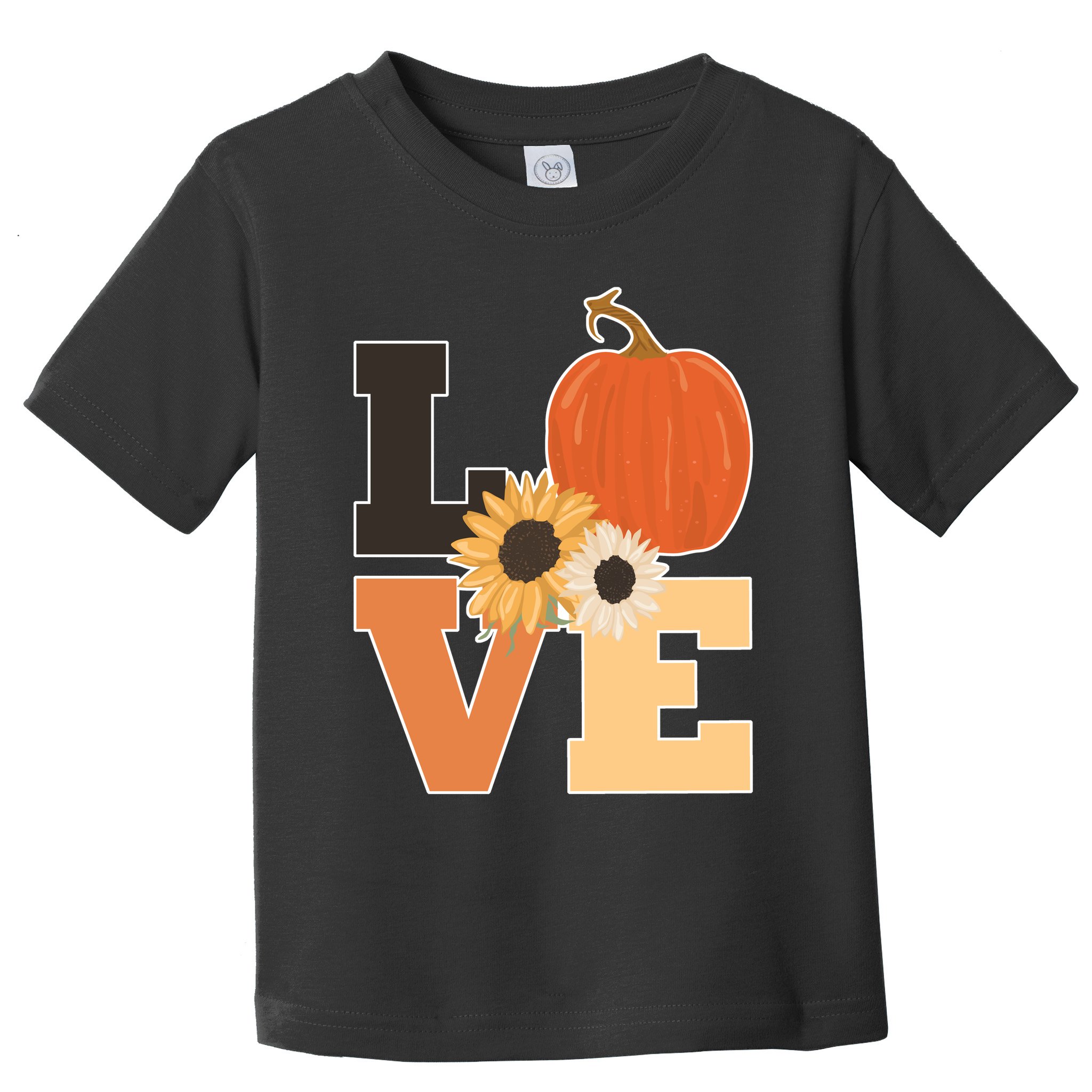 LOVE Halloween Autumn Floral Toddler T-Shirt
