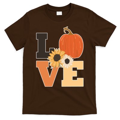LOVE Halloween Autumn Floral T-Shirt