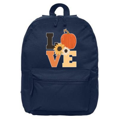 LOVE Halloween Autumn Floral 16 in Basic Backpack