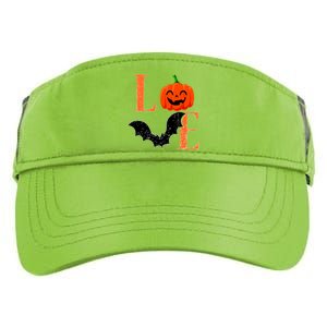 Love Halloween Pumpkin Bat Adult Drive Performance Visor