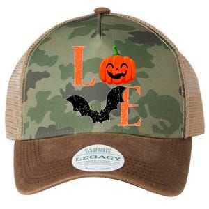 Love Halloween Pumpkin Bat Legacy Tie Dye Trucker Hat