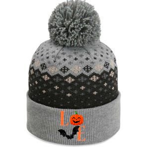 Love Halloween Pumpkin Bat The Baniff Cuffed Pom Beanie