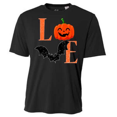 Love Halloween Pumpkin Bat Cooling Performance Crew T-Shirt