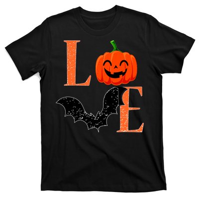 Love Halloween Pumpkin Bat T-Shirt