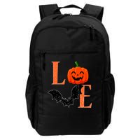 Love Halloween Pumpkin Bat Backpack