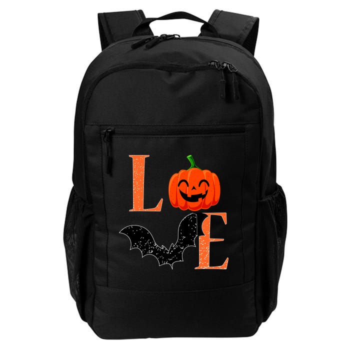 Love Halloween Pumpkin Bat Backpack