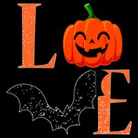 Love Halloween Pumpkin Bat Backpack