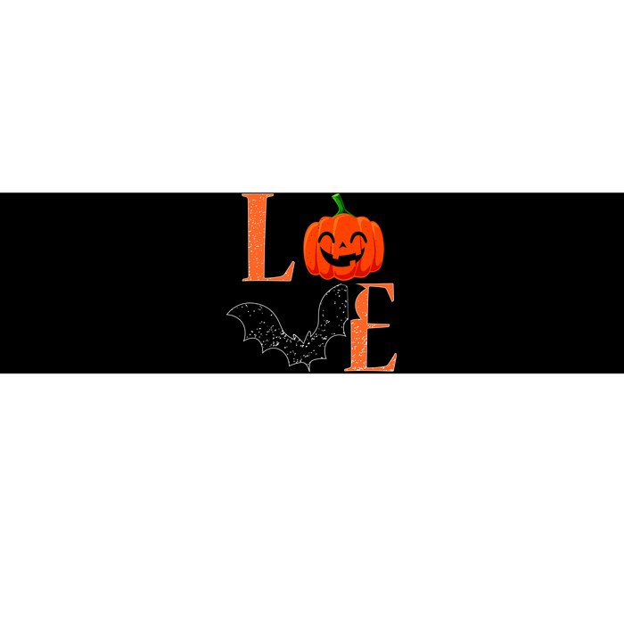 Love Halloween Pumpkin Bat Bumper Sticker