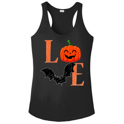 Love Halloween Pumpkin Bat Ladies PosiCharge Competitor Racerback Tank