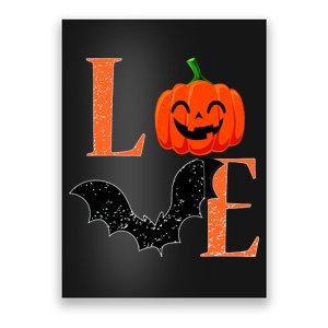 Love Halloween Pumpkin Bat Poster