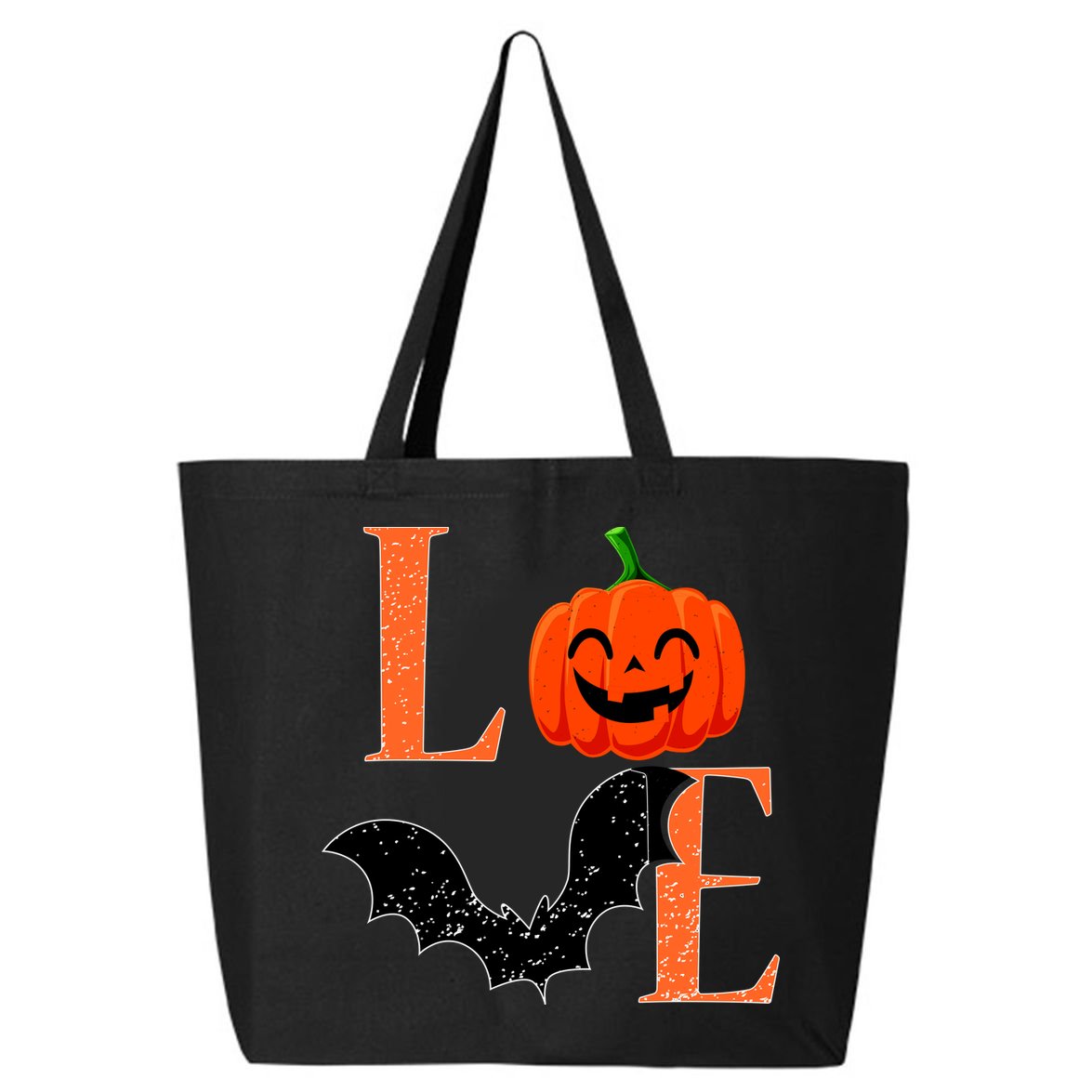 Love Halloween Pumpkin Bat 25L Jumbo Tote