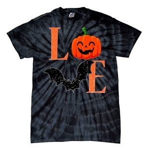 Love Halloween Pumpkin Bat Tie-Dye T-Shirt