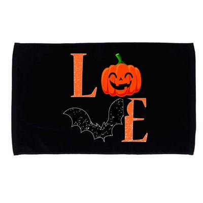 Love Halloween Pumpkin Bat Microfiber Hand Towel