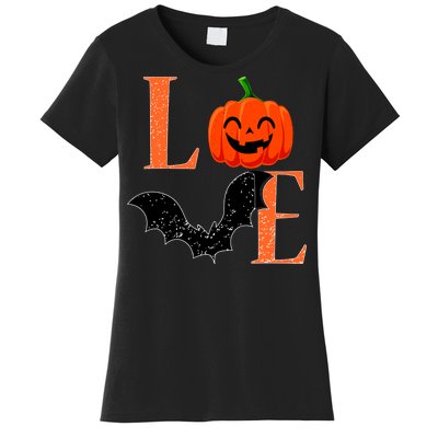 Love Halloween Pumpkin Bat Women's T-Shirt