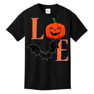 Love Halloween Pumpkin Bat Kids T-Shirt