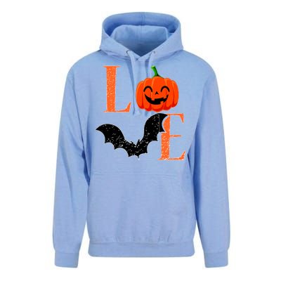 Love Halloween Pumpkin Bat Unisex Surf Hoodie