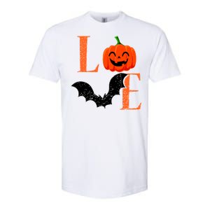 Love Halloween Pumpkin Bat Softstyle CVC T-Shirt