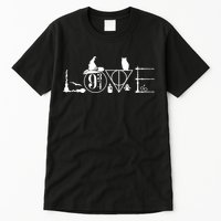 Love Halloween Witch Craft Wizard Logo Tall T-Shirt