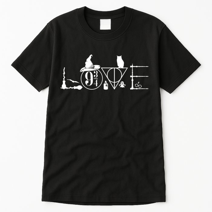 Love Halloween Witch Craft Wizard Logo Tall T-Shirt