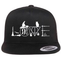 Love Halloween Witch Craft Wizard Logo Flatbill Hat