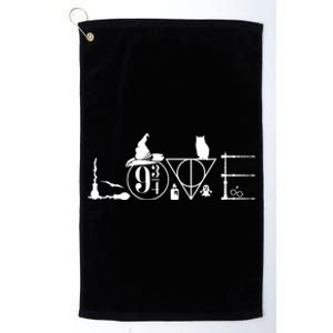 Love Halloween Witch Craft Wizard Logo Platinum Collection Golf Towel