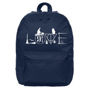 Love Halloween Witch Craft Wizard Logo 16 in Basic Backpack