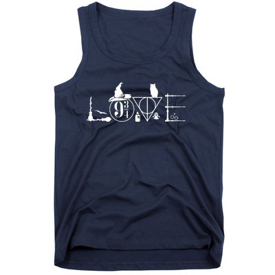 Love Halloween Witch Craft Wizard Logo Tank Top