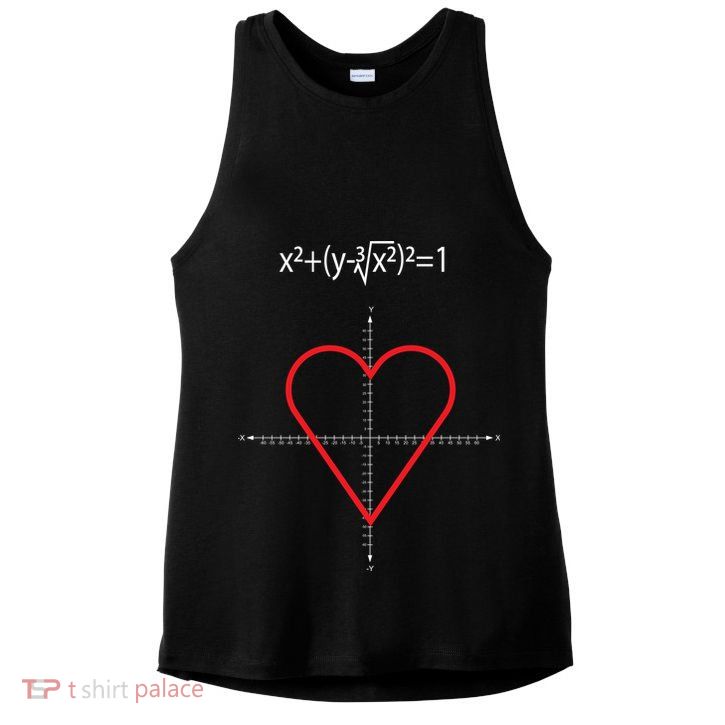 Love Heart Math Equation Ladies PosiCharge Tri-Blend Wicking Tank