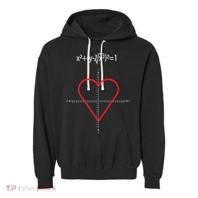 Love Heart Math Equation Garment-Dyed Fleece Hoodie
