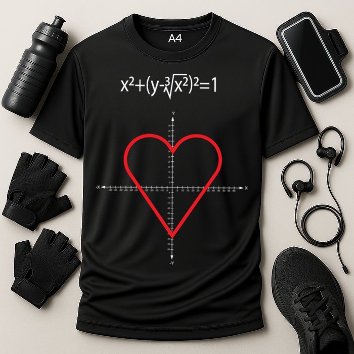 Love Heart Math Equation Cooling Performance Crew T-Shirt