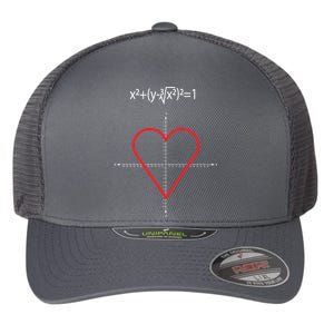 Love Heart Math Equation Flexfit Unipanel Trucker Cap