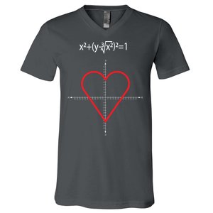 Love Heart Math Equation V-Neck T-Shirt