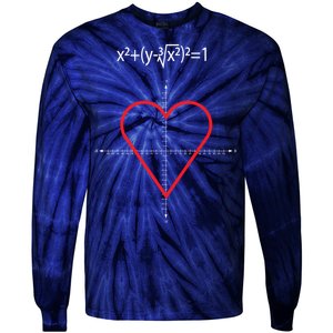 Love Heart Math Equation Tie-Dye Long Sleeve Shirt