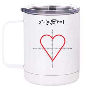 Love Heart Math Equation 12 oz Stainless Steel Tumbler Cup