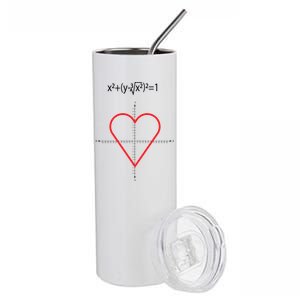 Love Heart Math Equation Stainless Steel Tumbler