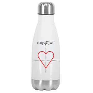 Love Heart Math Equation Stainless Steel Insulated Water Bottle