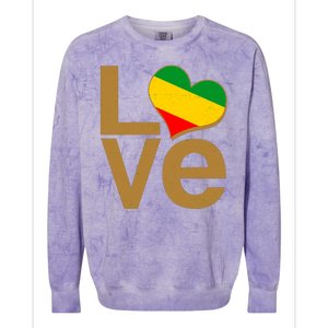 Love Heart Traditional African Colors Colorblast Crewneck Sweatshirt