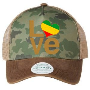 Love Heart Traditional African Colors Legacy Tie Dye Trucker Hat