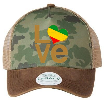 Love Heart Traditional African Colors Legacy Tie Dye Trucker Hat