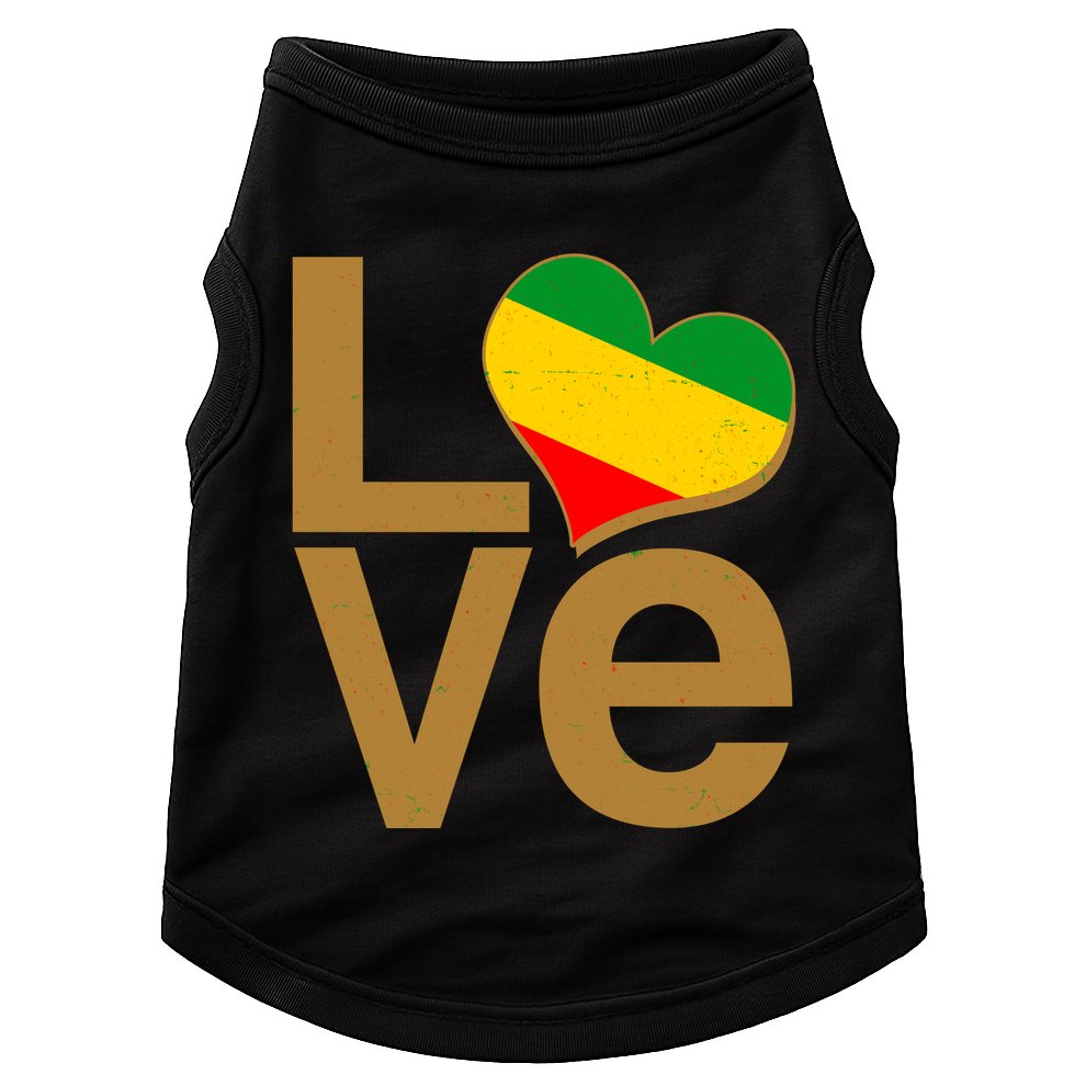 Love Heart Traditional African Colors Doggie Tank