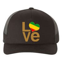 Love Heart Traditional African Colors Yupoong Adult 5-Panel Trucker Hat