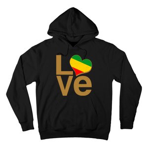 Love Heart Traditional African Colors Hoodie